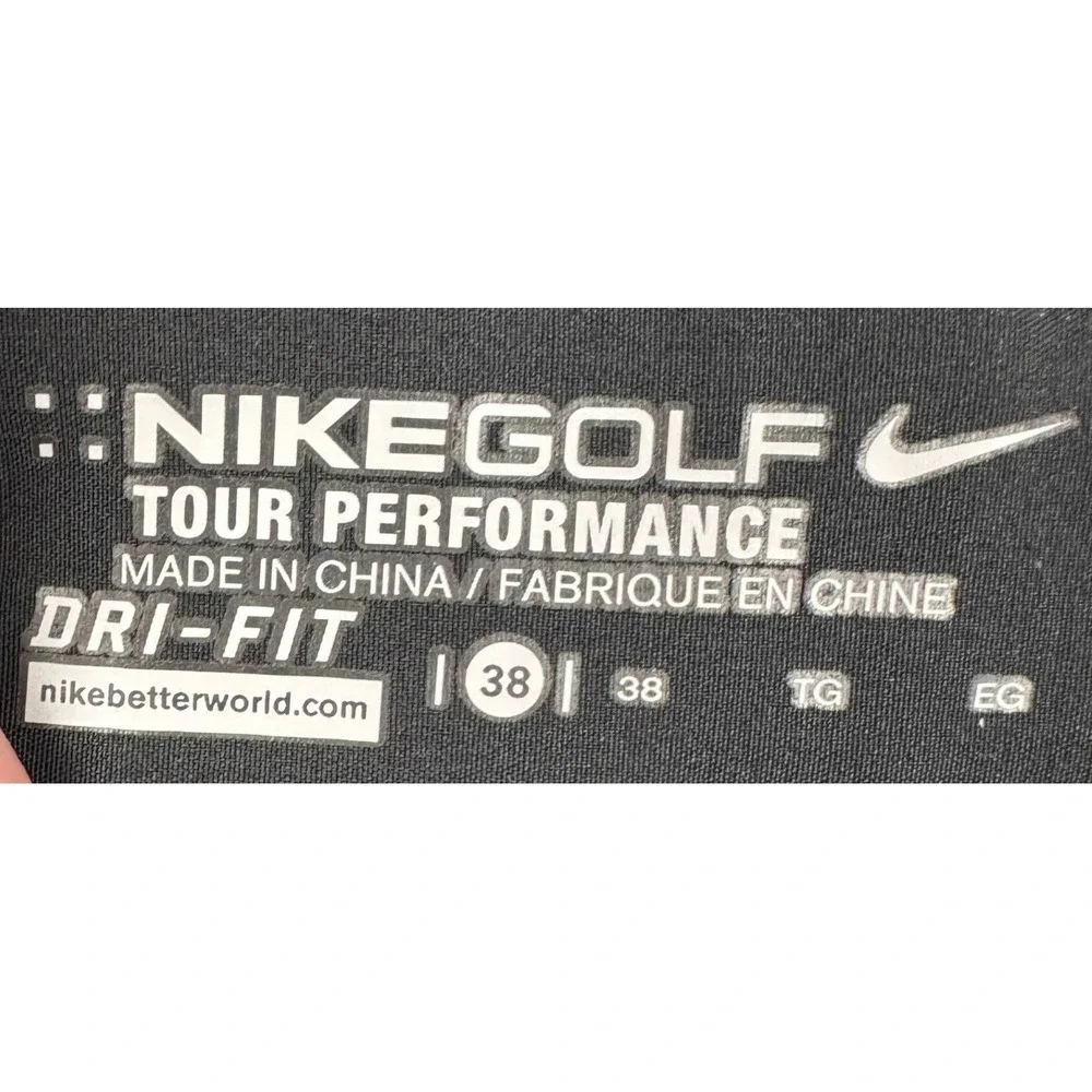 Nike Golf Shorts Mens 38 Grey Black Plaid Dri-Fit Tour Performance Chino Stretch